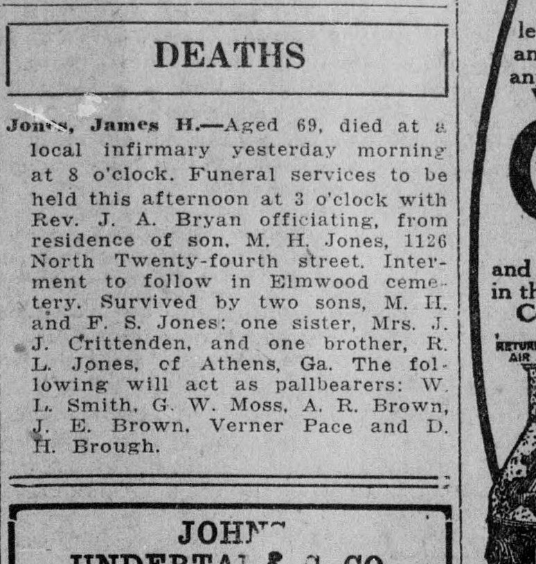 James H. Jones obituary